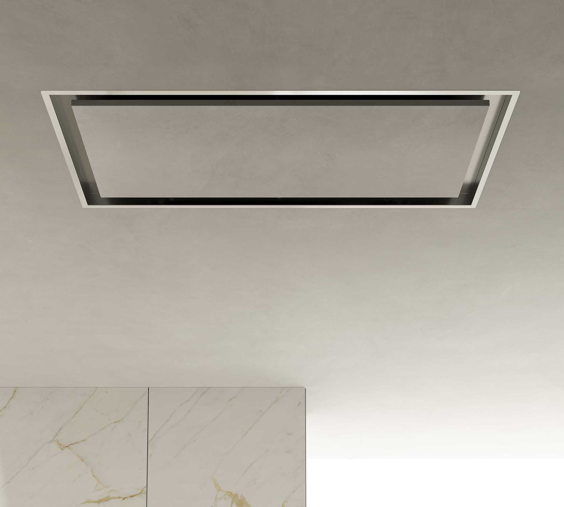 Airforce Raffaello 100cm Paintable Stainless Steel Ceiling Cooker hood integra ready with Easy up Installation with Remote Control