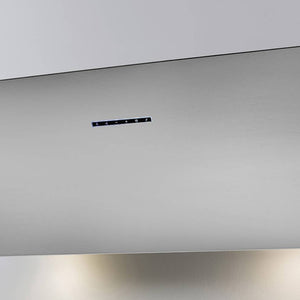 Airforce V8 90cm Angled Wall Mounted Cooker Hood Black Painted Steel with Stainless Steel Panel