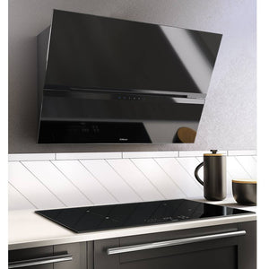 Airforce F179 80cm Wall Mounted Cooker Hood with Touch Control- Black Glass Finish