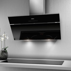 Airforce F211 80cm Wall Mounted Cooker hood with touch control Black Glass & Stainless Steel