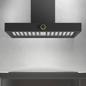 Airforce Vis Boxy 120cm Wall Mounted Cooker Hood with Electronic Rotary Control- Anthracite Finish