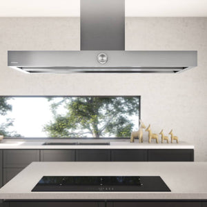 Airforce VIS BOXY Island 120cm Stainless Steel Cooker hood with Rotary Dial Control Integra ready