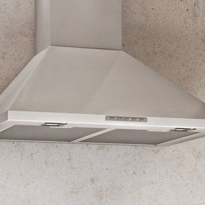 60cm LED Lamp Chimney Style Cooker Hood - Airforce F0 D2 - St/Steel - Installed Example