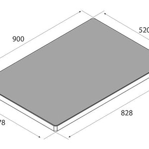 Airforce Smart 90cm Induction hob with 5 Zones slider touch control with 2 Bridgable zones