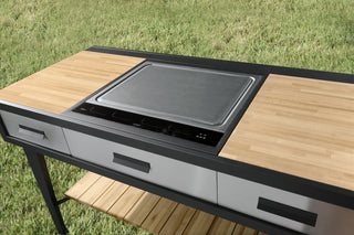 Airforce E-Cook 150cm BBQ Luxury Outdoor Cooking with a 58cm Teppanyaki Induction Hob - Devine Distribution Ltd
