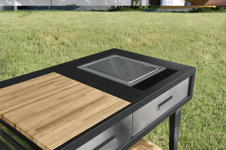 Airforce E-Cook 110cm BBQ Luxury Outdoor Cooking With a 38cm Teppanyaki Induction Hob - Devine Distribution Ltd