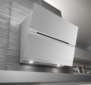 Airforce F179 90cm Wall Mounted Designer Cooker Hood - White Glass