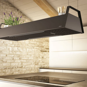 Airforce TATA 150cm Island cooker hood with side storage in anthracite finish