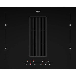 Airforce On-Board Easy 83cm Induction Hob with Central Downdraft Extraction,Touch control Black glass finish