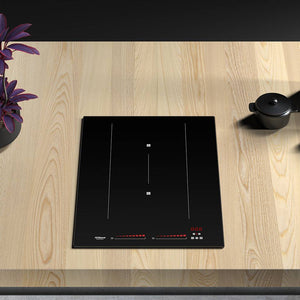 Airforce Domino Flex 38cm Induction Hob with 2 Cooking Zones & 1 Central Bridging Zone