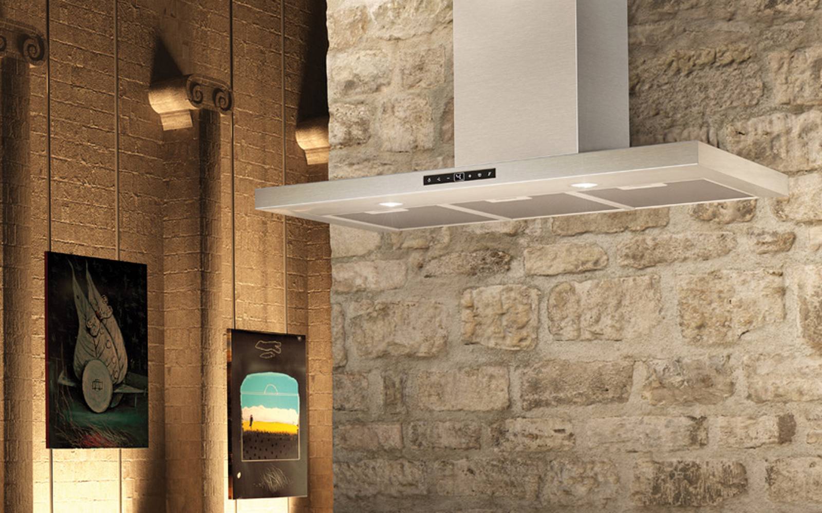Airforce F100 90cm Wall Mounted Cooker Hood Touch Control- Stainless Steel Finish
