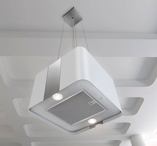 Airforce F181 45cm Integra Ready Island Cooker Hood Satin White Finish - Devine Distribution Ltd