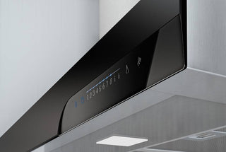 Airforce F191 90cm Wall Mounted Designer Cooker Hood - Black Glass - Large