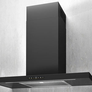 Airforce F201 90cm Wall Mounted Cooker Hood with Glass Bottom Panel touch control- Black