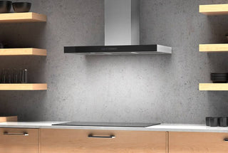 Airforce F205 90cm Wall Mounted Slim Line Cooker Hood - Black Glass