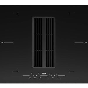 Airforce 0n-Board Essence 83cm Induction Hob with Central Downdraft-Touch control Black Glass finish