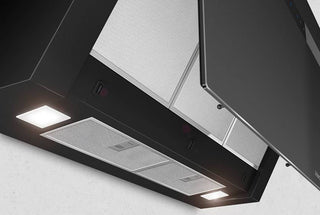 Airforce V4 80cm Flat Wall Mounted Cooker Hood - Black glass - Devine Distribution Ltd