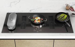 Airforce Aspira XXL Centrale 110cm induction hob with double downdraft - Devine Distribution Ltd
