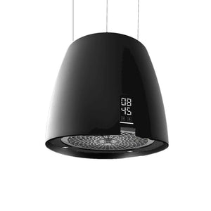 47.5cm Island Lamp Cooker Hood with Integra System - Airforce Ballerina - Black - Product View