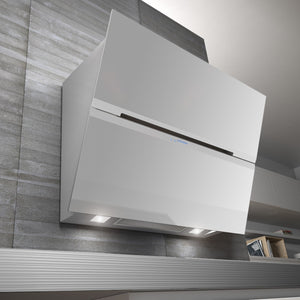 Airforce F179 90cm Wall Mounted Designer Cooker Hood - White Glass