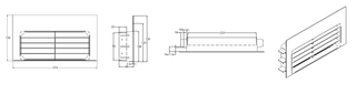 Airforce KRASP003 Kitchen Plinth Grid Kit For Recirculating Installation Technical Image