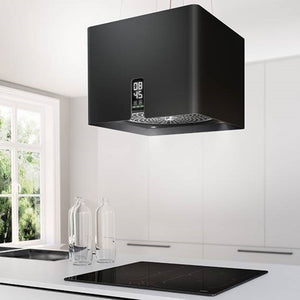 Airforce Square 45cm Remote Island Cooker Hood with Integra System - Black