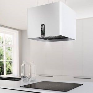 Airforce Square 45cm Remote Island Cooker Hood with Integra System - White