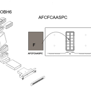 Airforce Standard Installation Kit For Aspira Centrale G5 On-Board Downdraft Hob for 6cm-9cm Plinth Height