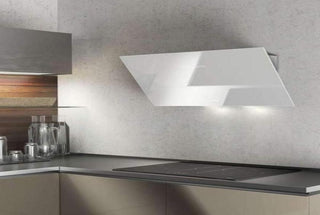 Airforce F203 60cm Angled Wall Mounted Cooker Hood - White Glass