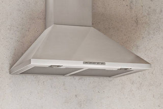 60cm LED Lamp Chimney Style Cooker Hood - Airforce F0 D2 - St/Steel - Installed Example