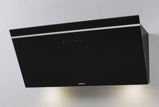 Airforce V2 90cm Flat Wall Mounted Cooker Hood - Black glass