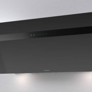 Airforce V4 60cm Flat Wall Mounted Cooker Hood - Black glass