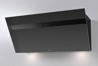 Airforce V4 90cm Flat Wall Mounted Cooker Hood - Black glass